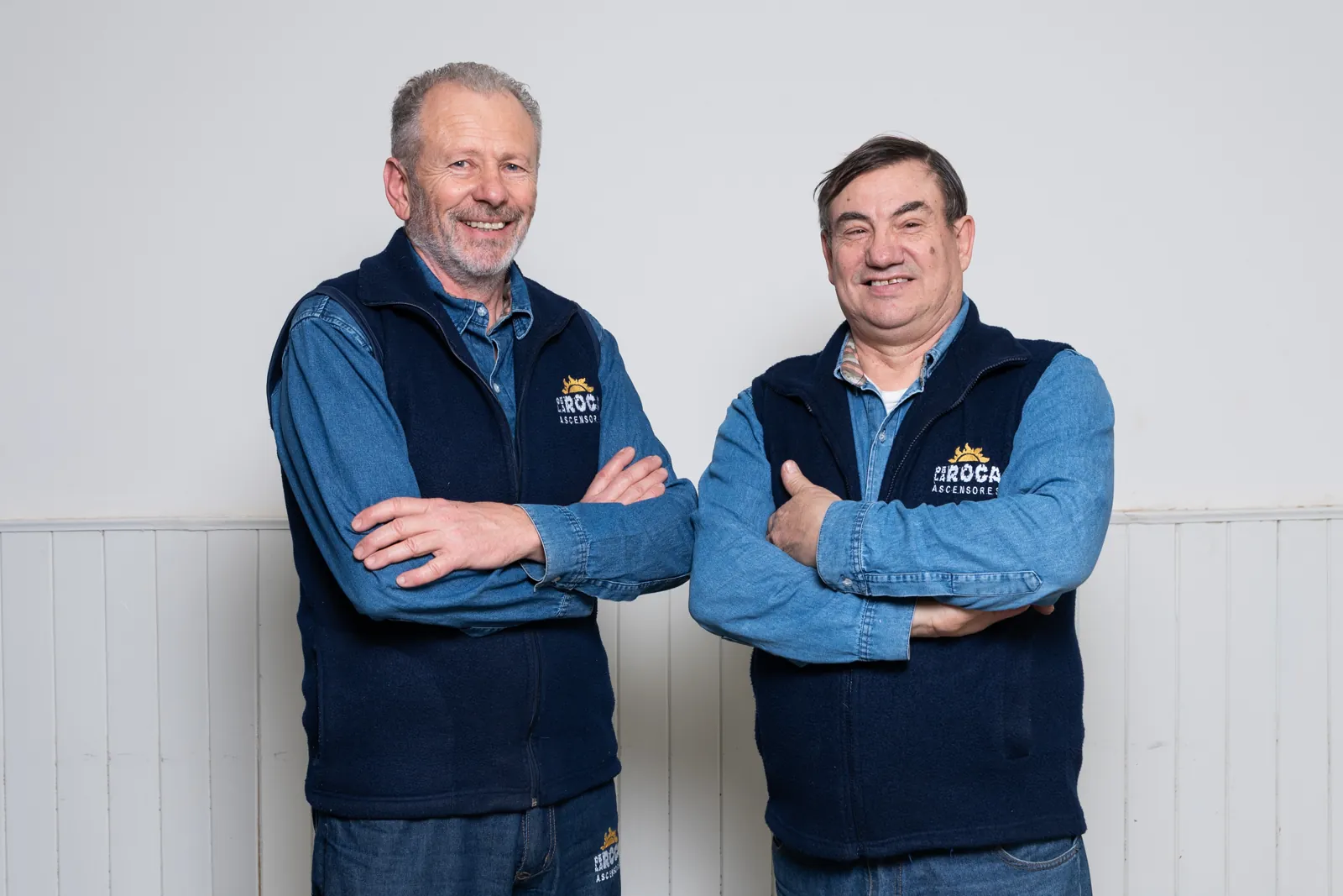 Luis Adolfo Carlino y Juan Carlos Garrido, fundadores de De La Roca Ascensores